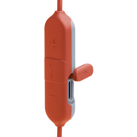 JBL Endurance Run 2 Wireless - Coral Orange - Waterproof Wireless In-Ear Sport Headphones - Detailshot 1